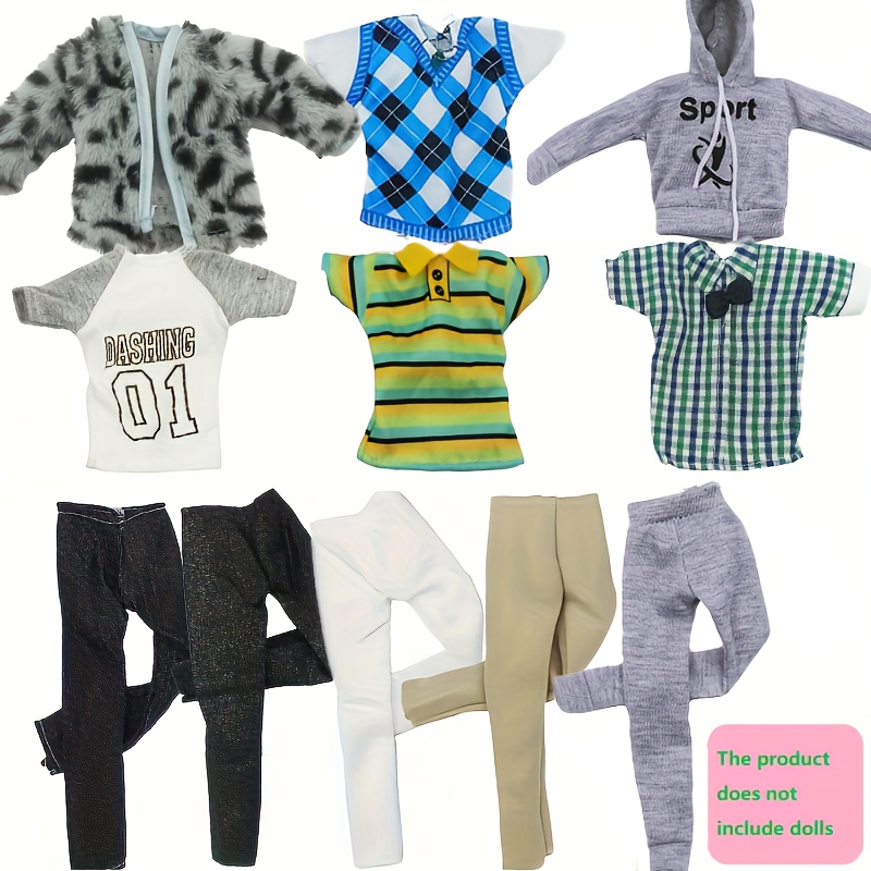 Image of 11pcs Male Doll Clothing, Suitable For 11.5-inch Male Dolls, Very Beautiful Doll Clothing, Children Must , Christmas Gift, Children's Birthday Gift, Not Including Dolls