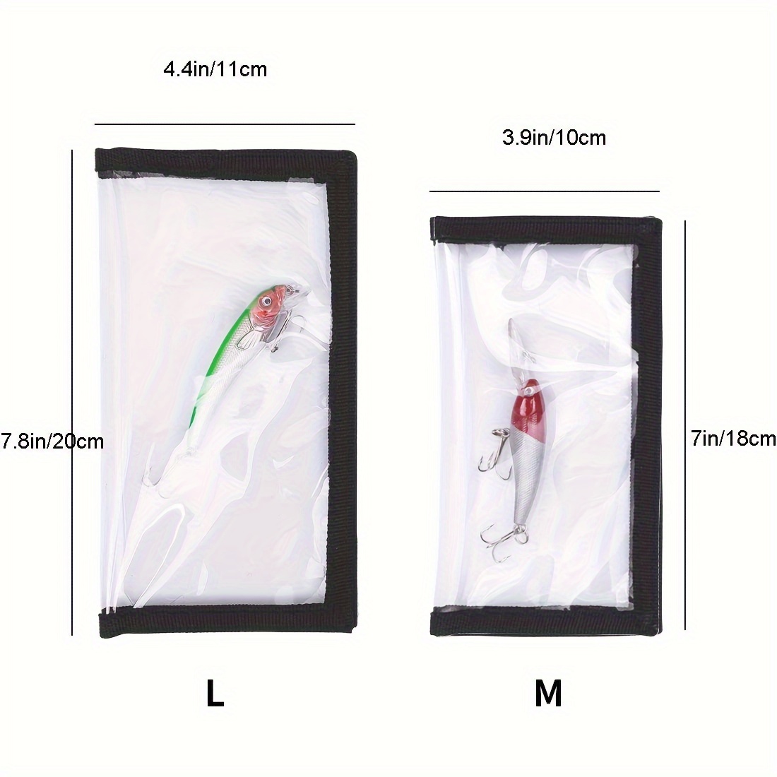 1pc Fishing Lure Protective Cover, Transparent PVC Storage Bag, Fishing  Accessory