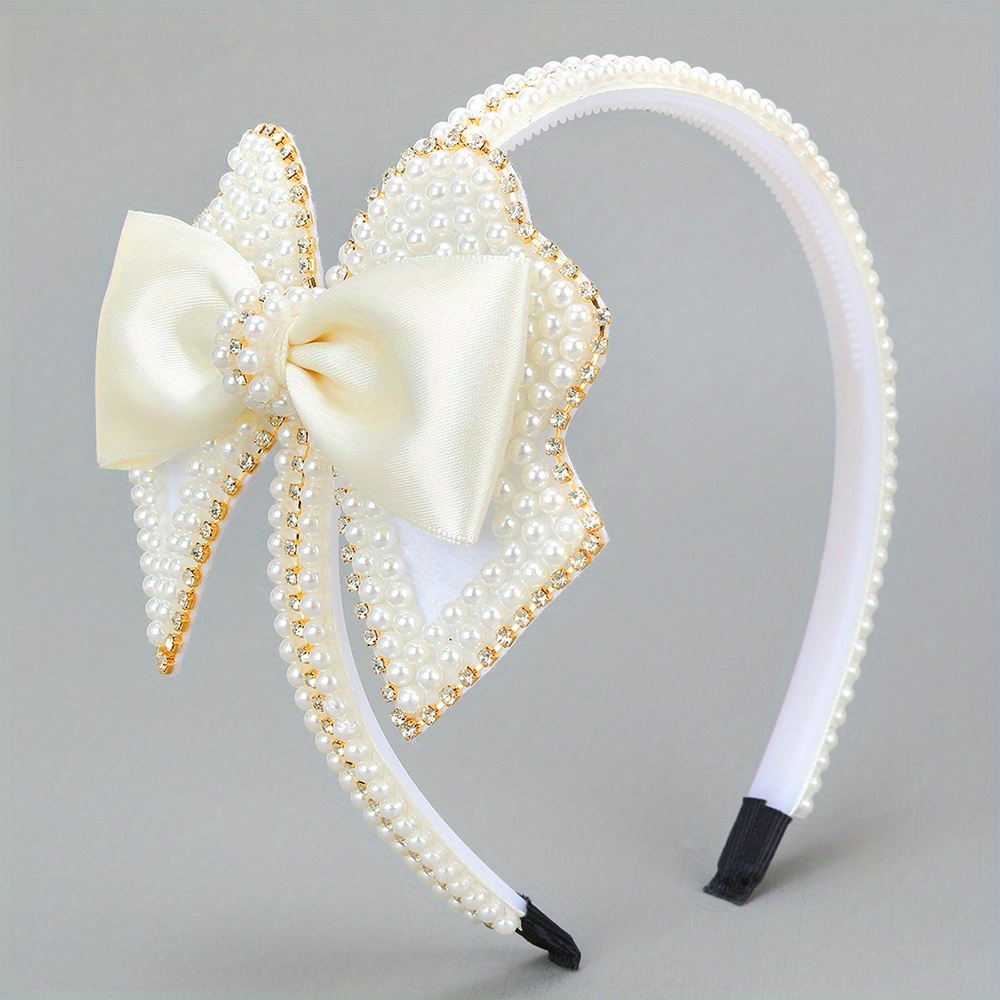 E-shop 1 Stück Kunststoff-Haarband für Damen – Elegantes Strass-Schleifen-Haarband – Rutschfestes Haarband – Wunderschönes Haaraccessoire für den