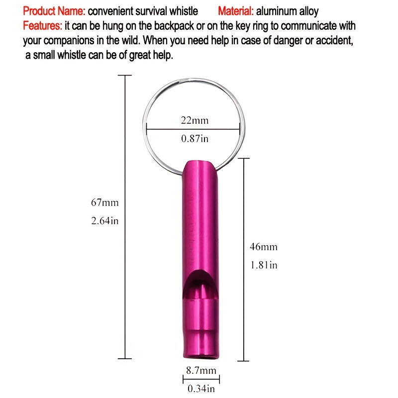 Customizable Aluminum Alloy Outdoor Survival Whistle
