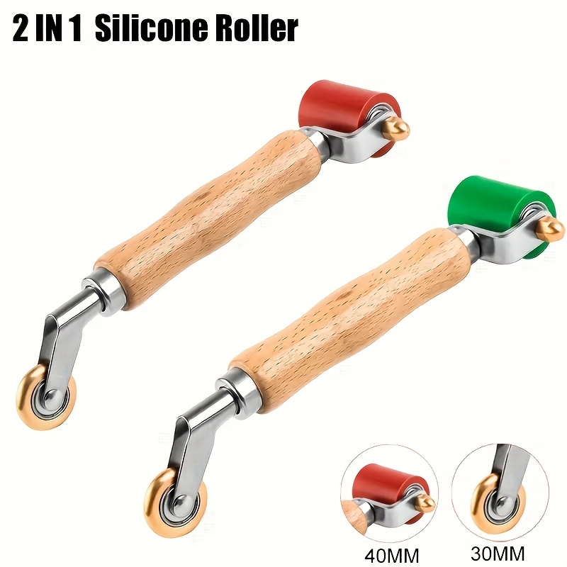 

1pc 2-in-1 Silicone Seam Roller Tool, Handheld Smoothing Roller For Pvc/tpo/epdm Single Ply Roofing Tape, Uncharged, No Battery Required