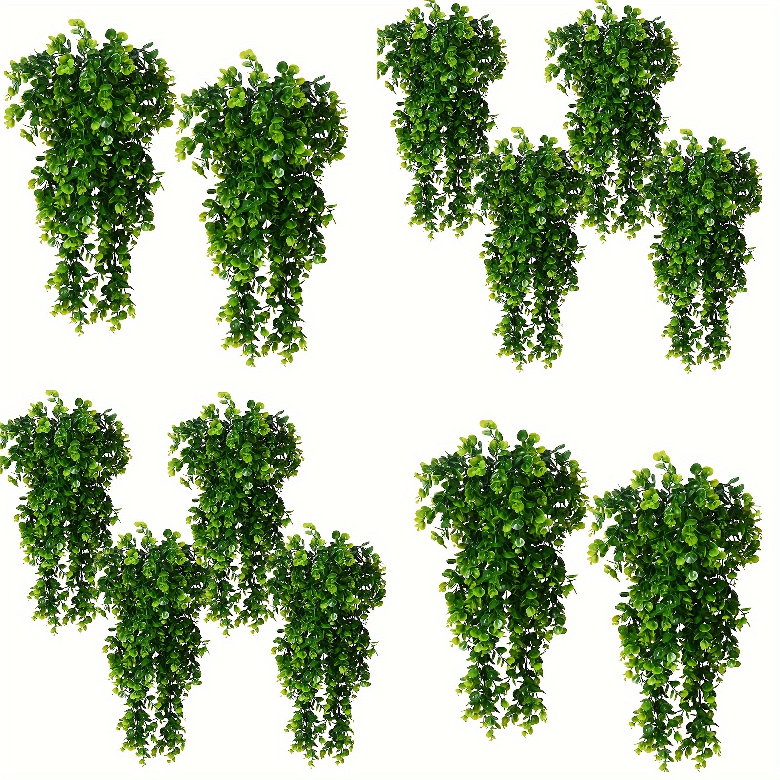 

2/4/8/18pcs Artificial Hanging Ivy Garland, Faux Eucalyptus Plant For Living Room Decor Indoor Outdoor Decor Patio Greenery House Wall Decor, No Basket