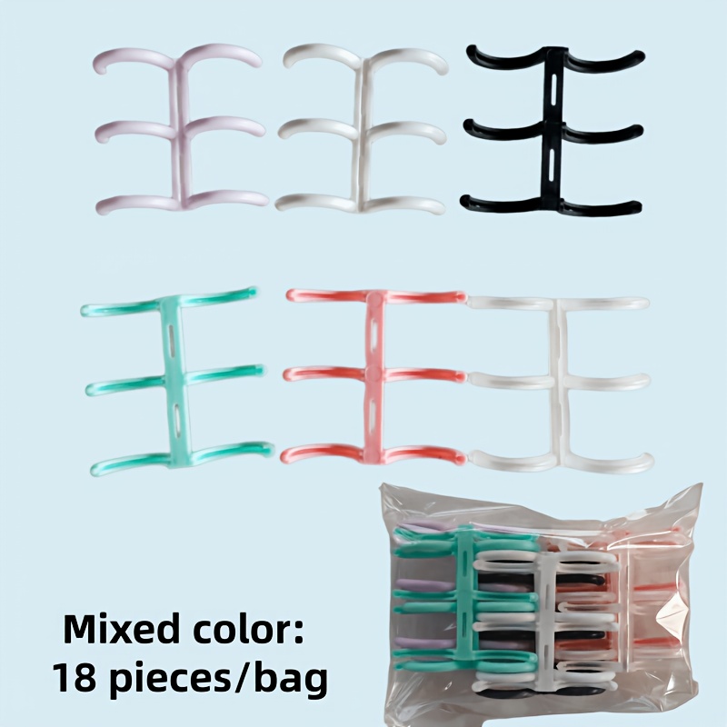 TEMU Pack Of 18pcs Three-ring Binder Plastic Transparent Ring Binding Coil 16mm Colored Notebook Storage Ring Loose-leaf Ring Can Hold 120 Sheets Of