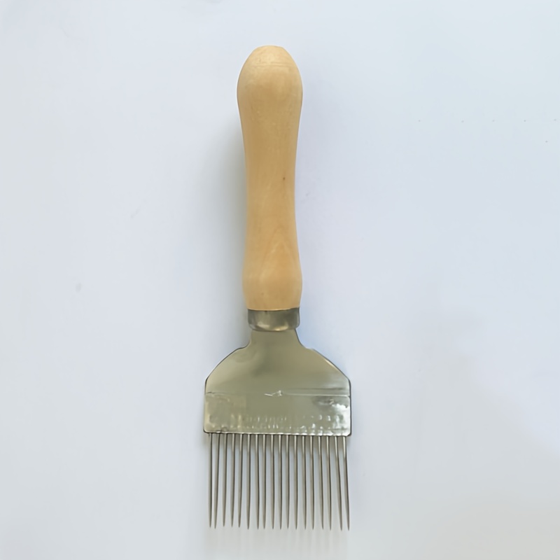 1 Needle-style Honey Knife With Wooden Handle, Honeycomb Scraper, Honey Fork, And Capping Tool For Beekeeping