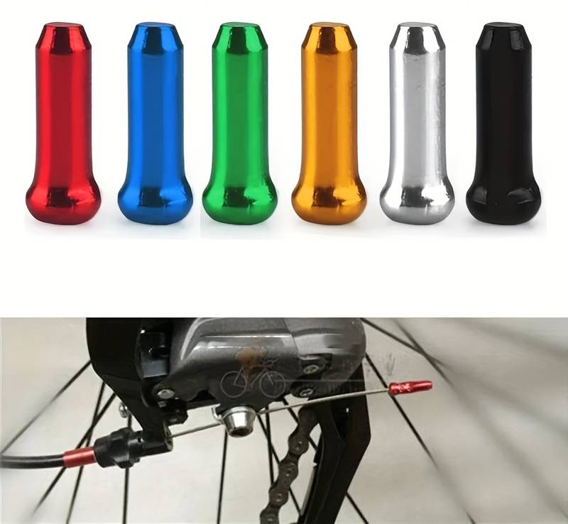 Cycling Caps Bike Cable End Caps Bike Wire End Cap 50-Piece Bowden