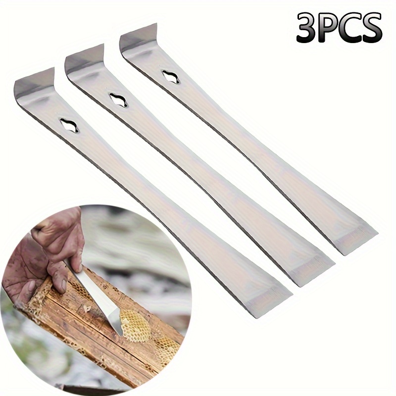 

[ ] 3pcs Stainless Steel Beekeeping Tool Set - - Pry & For Woodworking, &