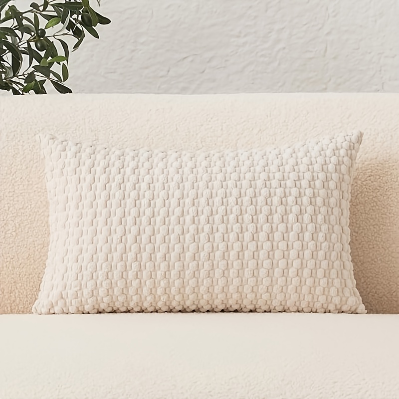 TEMU 1pc Soft Corduroy Decorative Pillowcase, 15.7*23.6 Inches, Stylish And Comfortable Large-grain Texture For Daily Home Use On Sofa, Bed, Dining