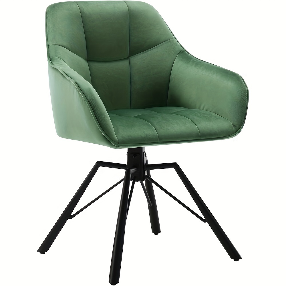 Swivel Dining Chair Kitchen Chair Upholstered Chair Swivel Chair Comfortable Chair With Armrests Backrest Armrest Chair For Dining Room Living Room With Velvet Cover