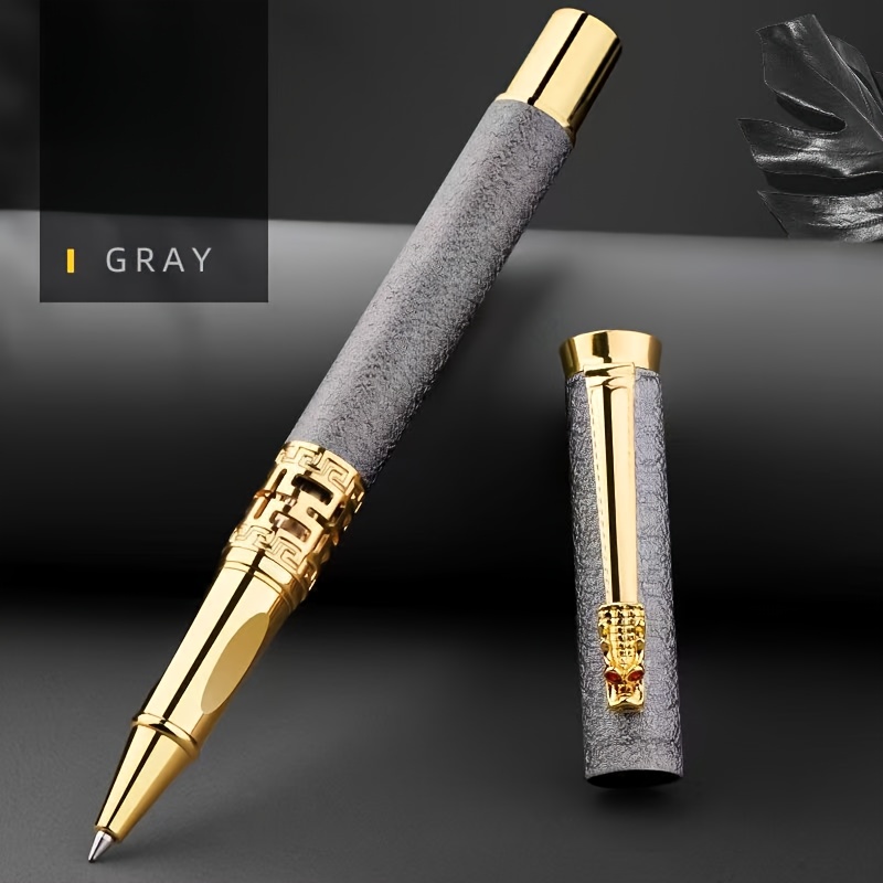 Image of Luxury High-end Metal Dragon-head Ballpoint Pen, Featuring An Exquisite Openwork Design And Smooth, Fluid Writing