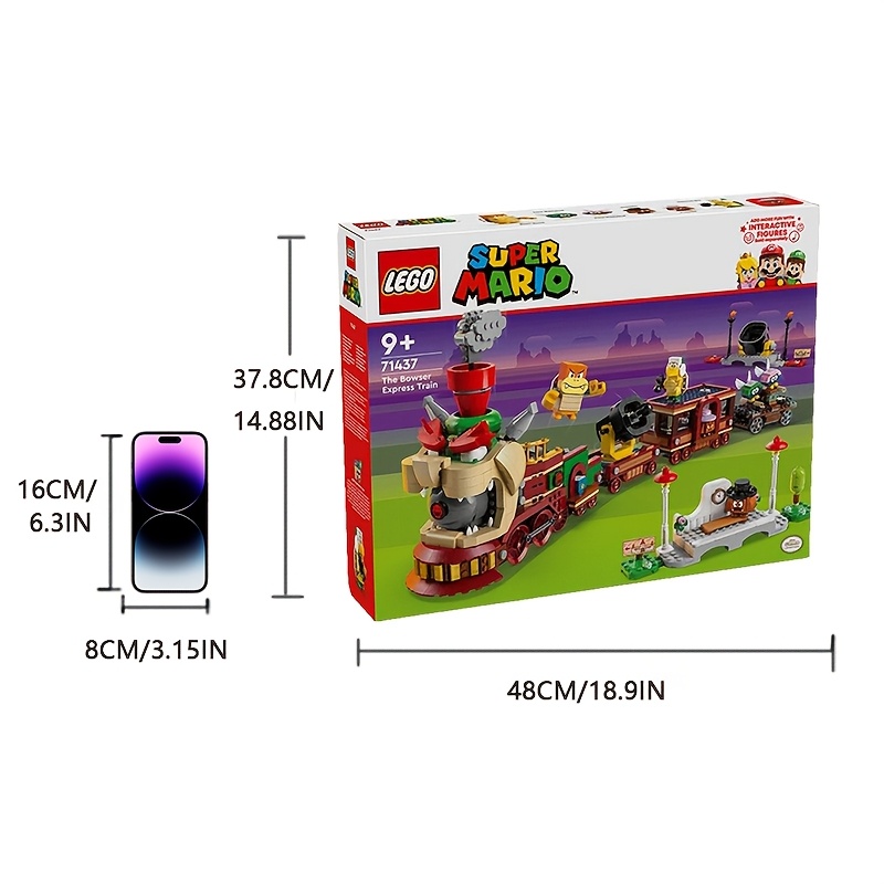 Building Block 71437 Super Mario The Bowser Express Train Toy Set, Nintendo Boys, Girls, And Gamers Birthday Gifts, Children's Mario Toys