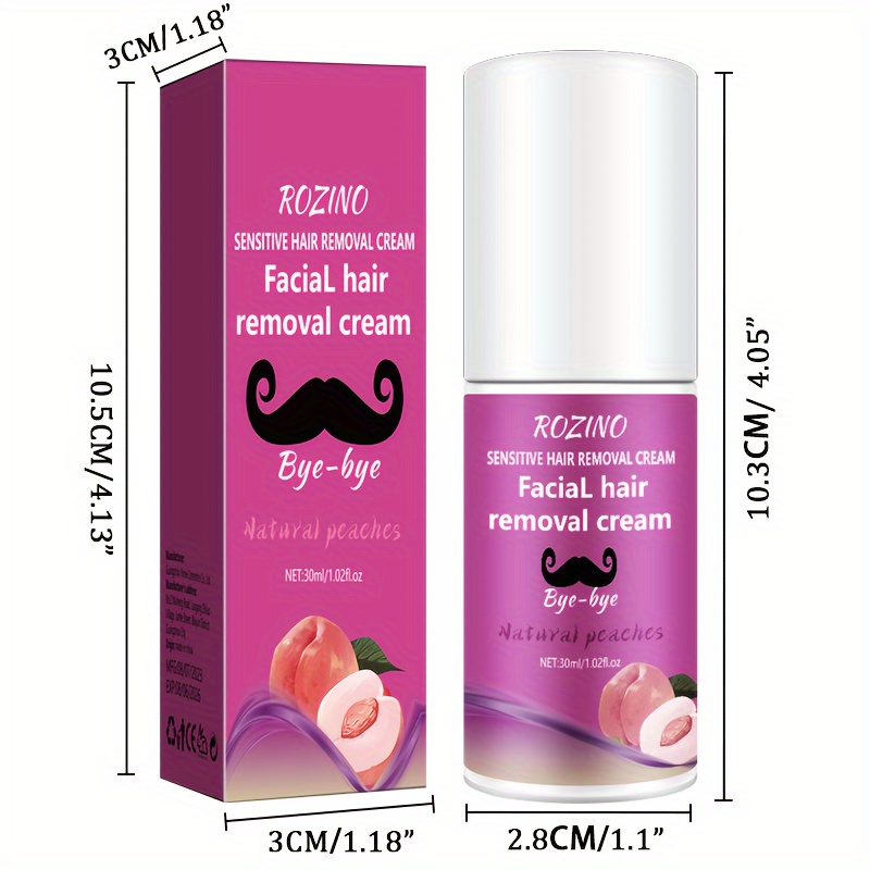 1.01oz Peach Facial Hair Removal Cream Mild Hair Removal Cream Used To Remove Underarm Hair Leg Hair Arm And Chest Hair Fast And Non Permanent Su