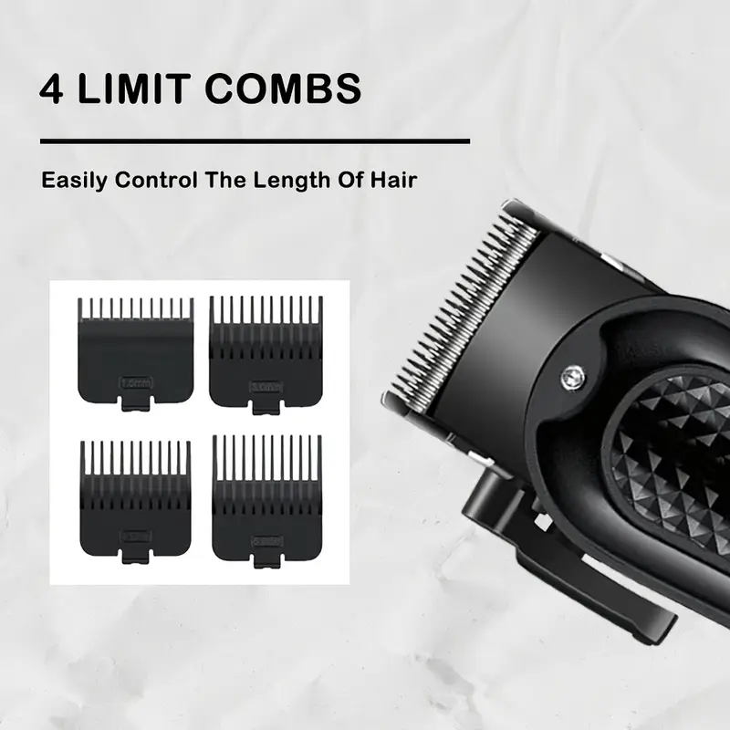 mens grooming kit usb rechargeable electric foil shavers hair clipper with precision trimming styling tool limit comb ideal holiday gif Product details 4