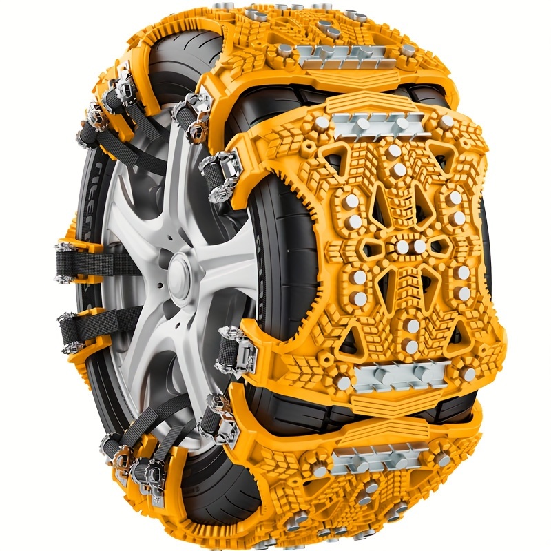 TEMU 4pcs, Upgraded Car Snow Chains, Emergency Snow Chains, Winter Safety Chains For Mud, Suitable For Tire Width 6.5 .8 In