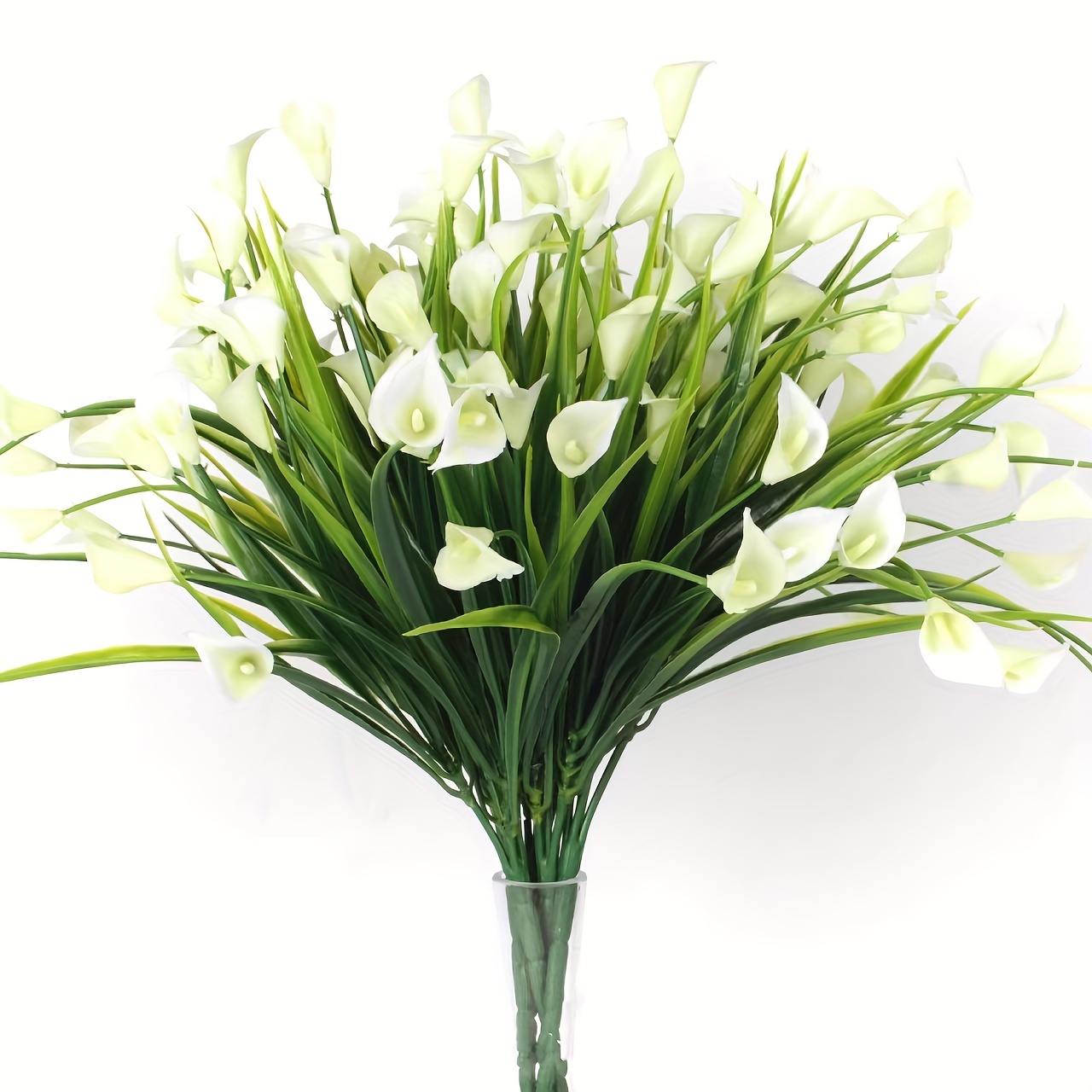 Image of 4 Bunches Of Artificial Simulated , Uv-resistant, Suitable For Party And Festival Decorations, Yard, Windows, Flower Boxes, Tables, Outdoor Hanging Baskets, , Offices, Decorations, Universal