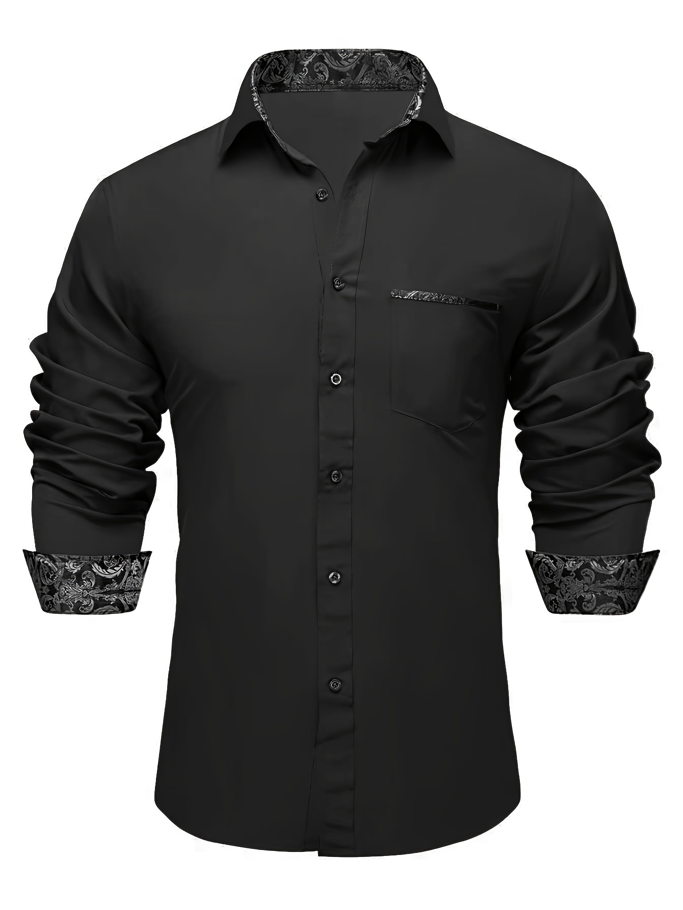 mens fit quick dry wrinkle resistant dress shirt solid Temu Mexico