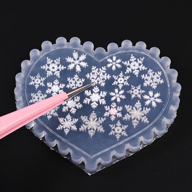 Clear Silicone Nail Mold for Snowflake Design