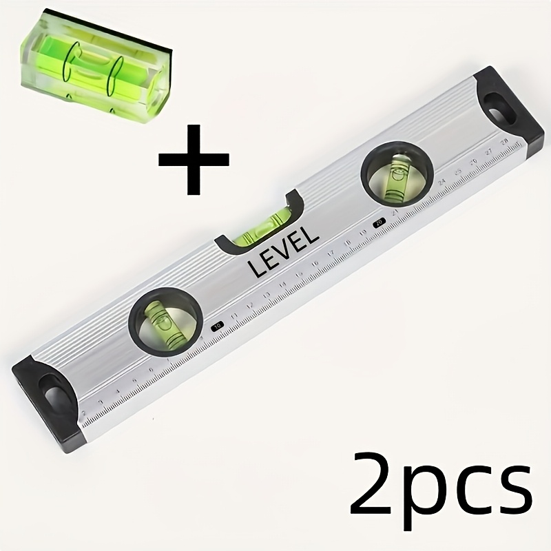 Set Of 2 Heavy-duty Magnetic Levels With Bubble Vials And Magnetic Tips - 19.68-inch Measuring Tools, Ideal For Carpentry, Construction, And Home Renovation - No Batteries Required, Durable