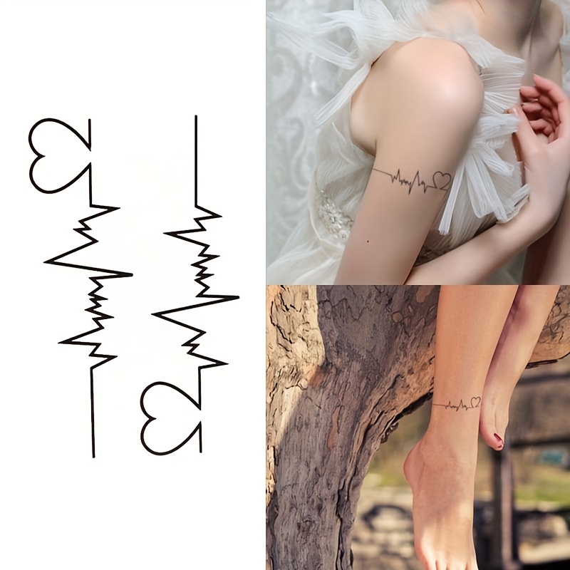 

Elegant Curves, Waterproof And Long-lasting Temporary Tattoo Stickers For Women's Arms, Collarbones, And Legs, Imitating Realistic Fake Tattoos.