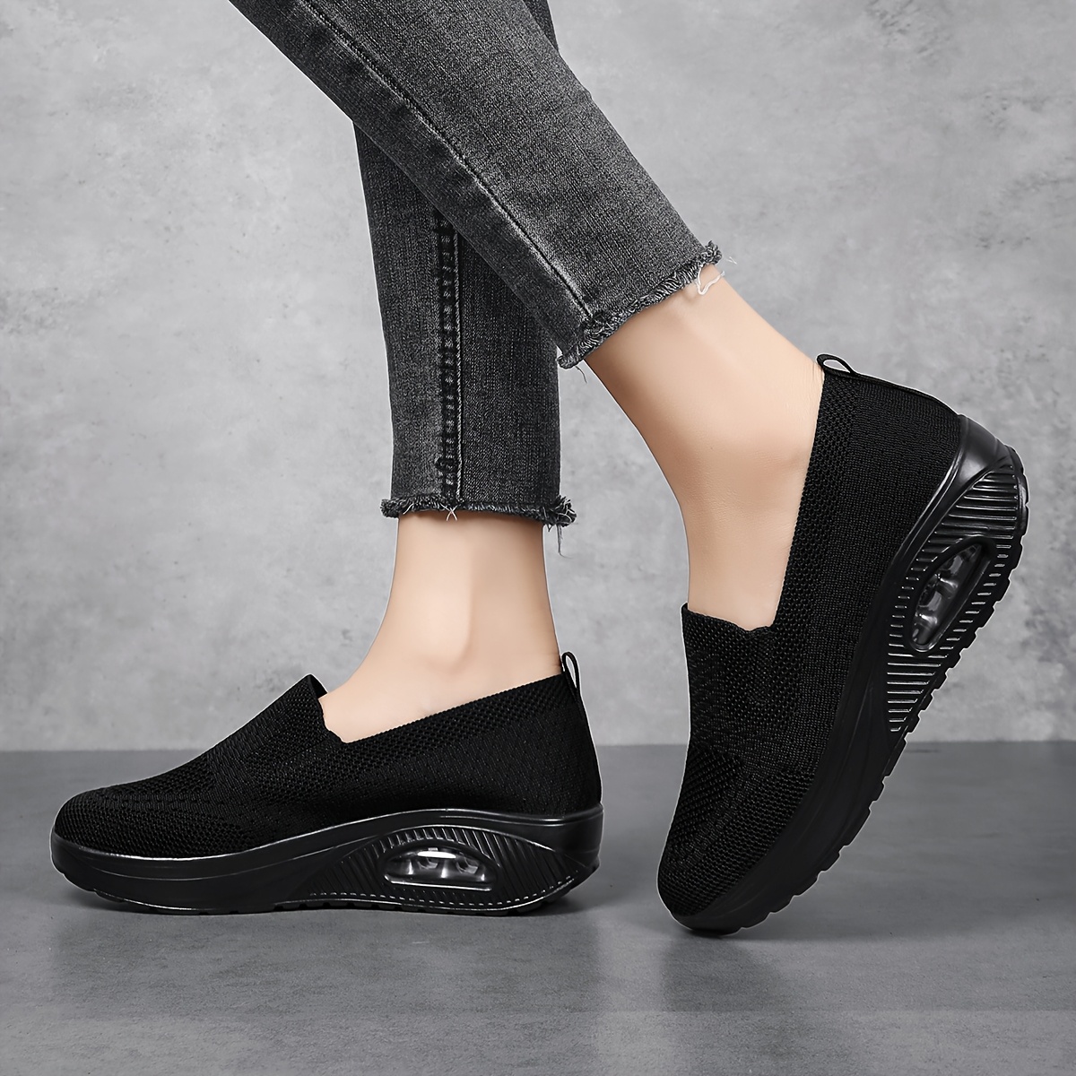 Premium Black Flexible Footwear