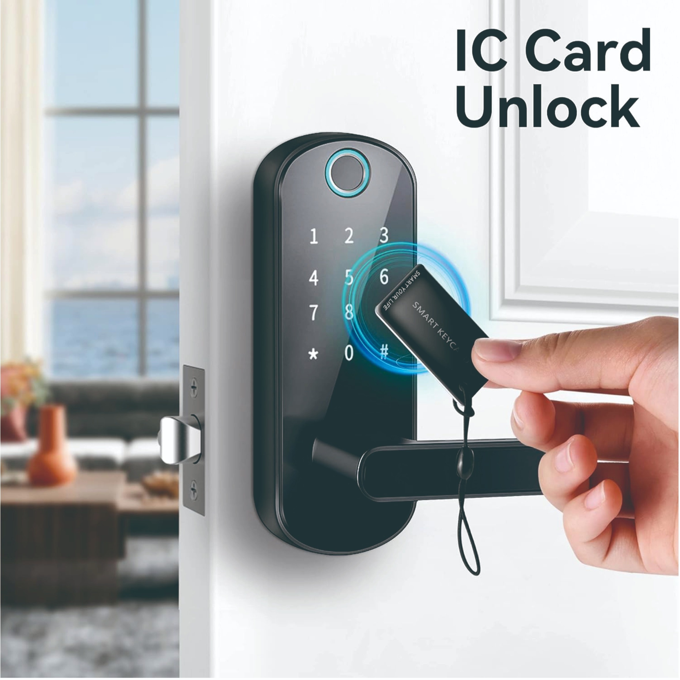 ZKTeco Bometrc Fngerprnt Door Lock Dgtal Keyless Locks Keypad