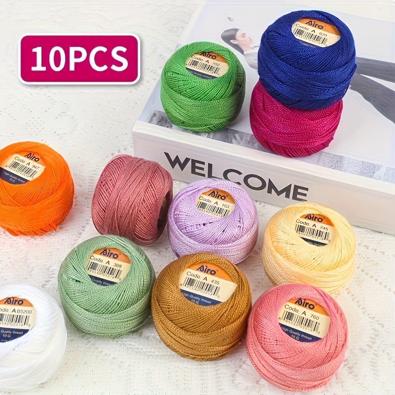 10 Skeins High-End Lace Thread for DIY Embroidery