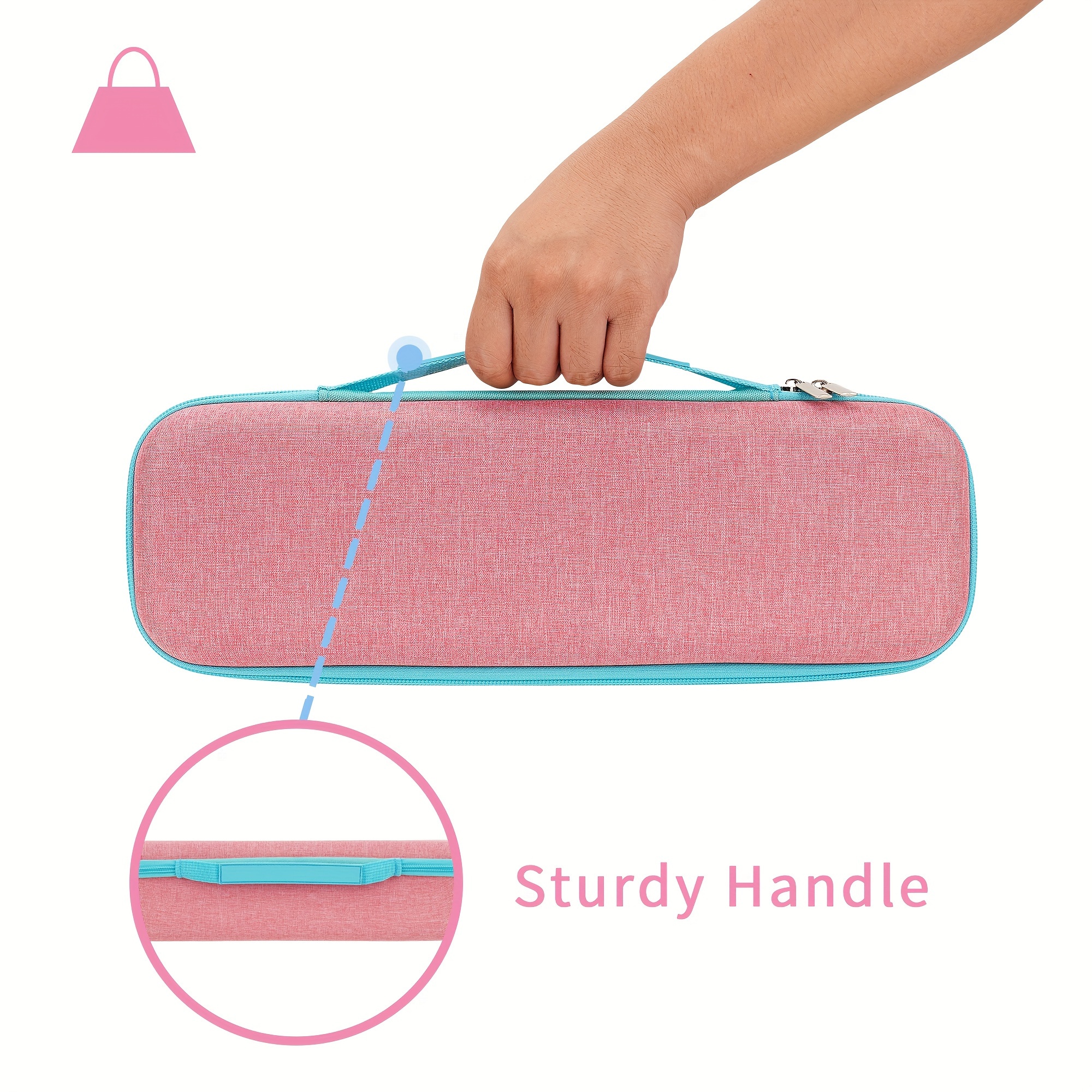 xcivi Estuche rígido de transporte para secador de pelo Revlon One-Step y  cepillo de aire caliente voluminizador (rosa)