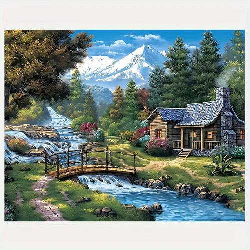 set pittura diamante paesaggio forestale mosaico diamante completo murale per principianti decorazione casa e ufficio