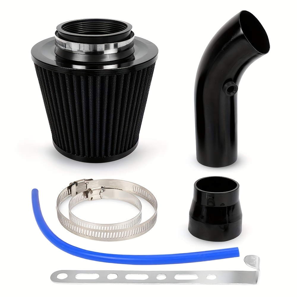 TEMU Aluminum Alloy Housing Air Filter, 76mm Universal Fit, Oem Replacement Mushroom Head For Air Intake