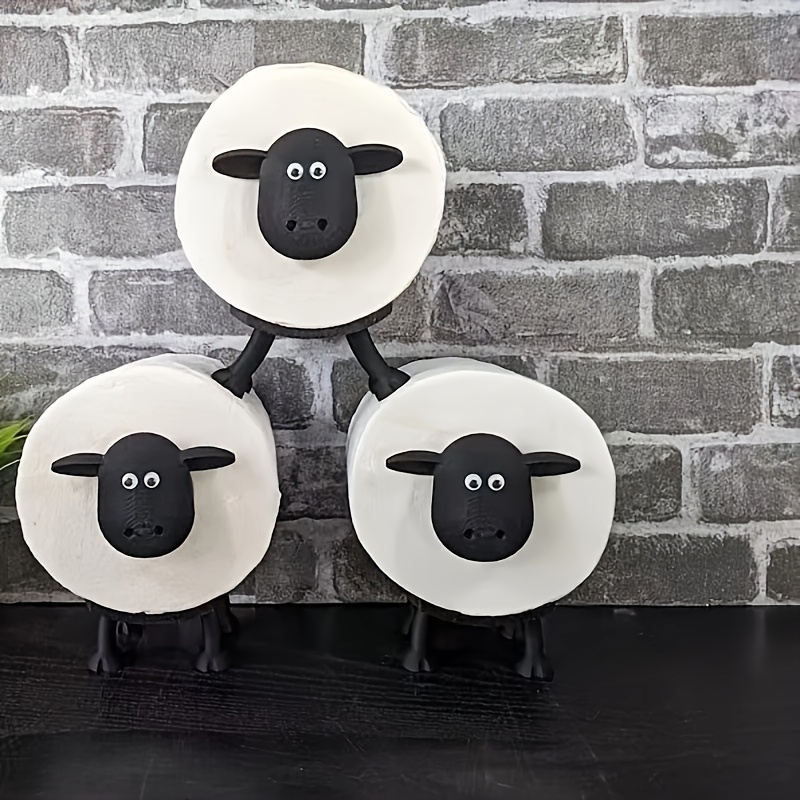 

Creative Sheep Holder, Plastic Animal-shaped Box With Polished , Decorative Paper Roll Dispenser