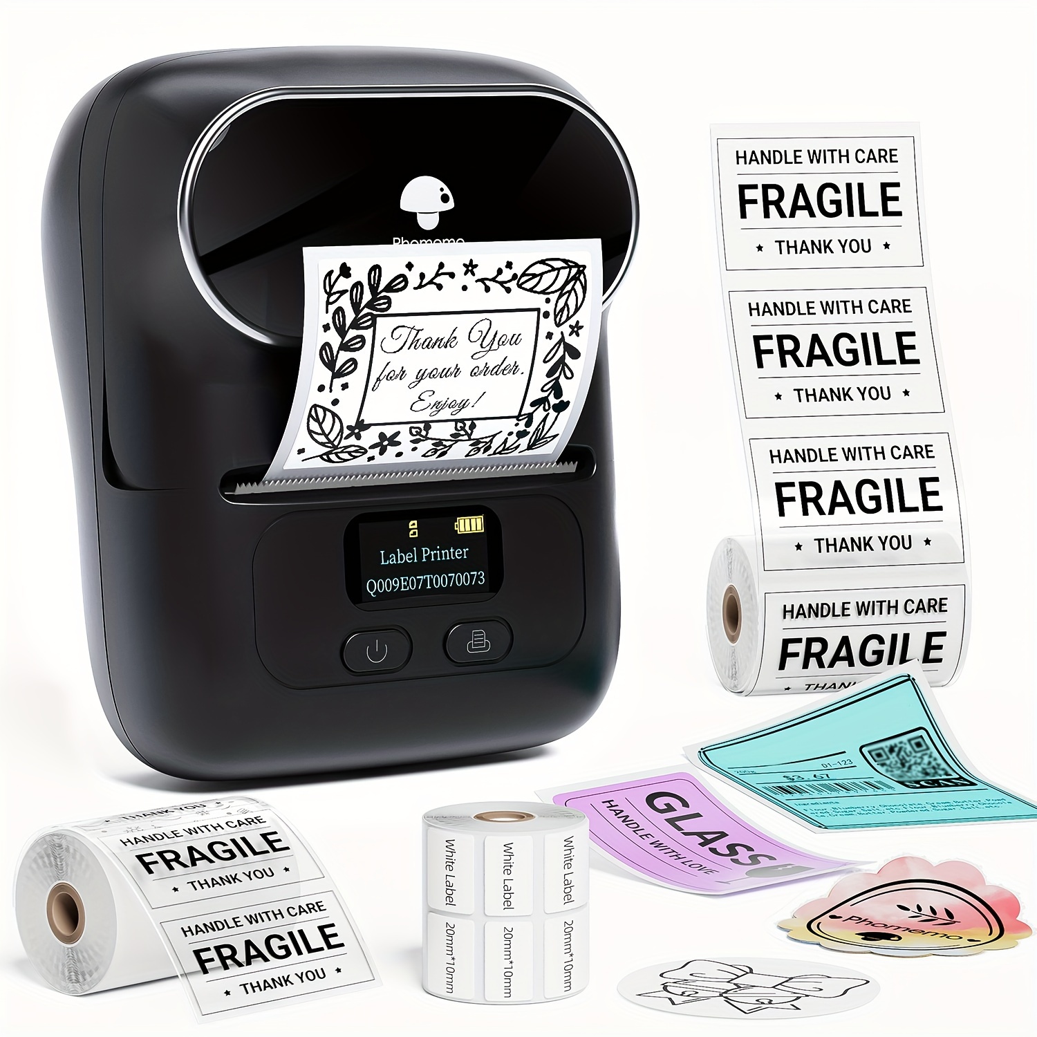 Phomemo M110 Self-adhesive Smart Thermal Label Printer for Business,Barcode  Label, Price Tag, Address Wireless