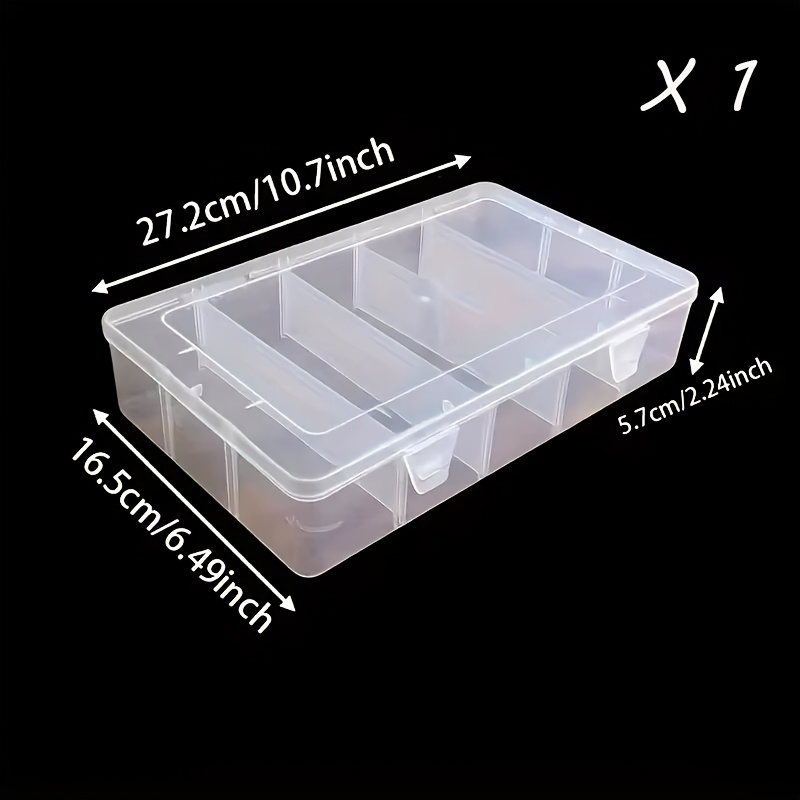 Image of 1pc Multi-compartment Transparent Plastic Organizer Case - Stackable, Removable Layers For Pens, Pencils & Markers, Ideal For Office & Stationery Organization, Suitable 14+