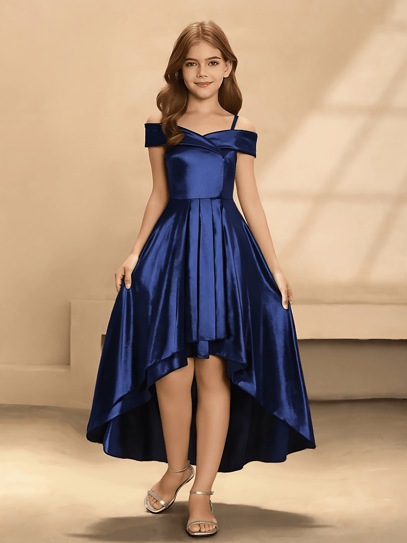 rose gold sparkly long dress Blush Prom 20502 Champagne Rose Gold Sequin Fit-n-Flare Dress main image 1