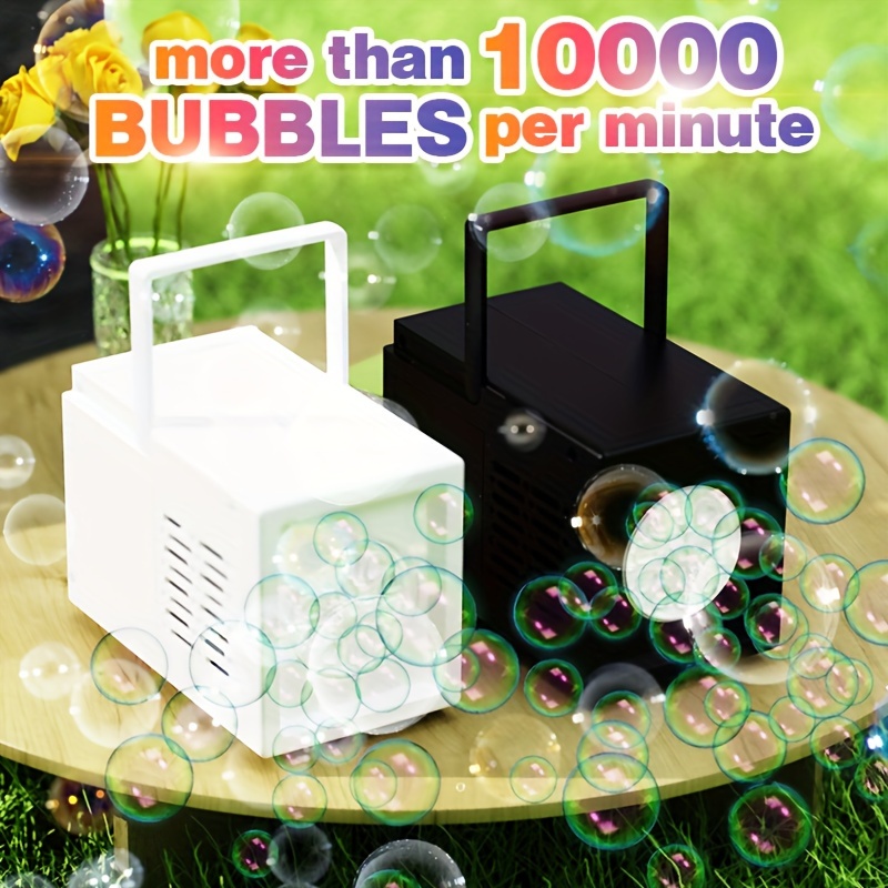 childrens outdoor toy handheld bubble machine fully automatic black and white for holiday parties and stage use produces 10000 bubbles per minute no bubble solution or  