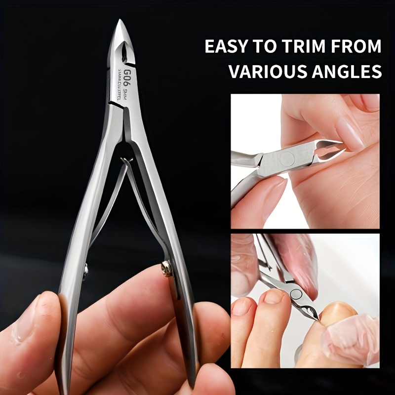 TEMU Set de Tijeras Profesionales para Cutículas, Corta Cutículas Ultra Afiladas, para un Cuidado de Uñas y Pies , Removedor de Cutículas,