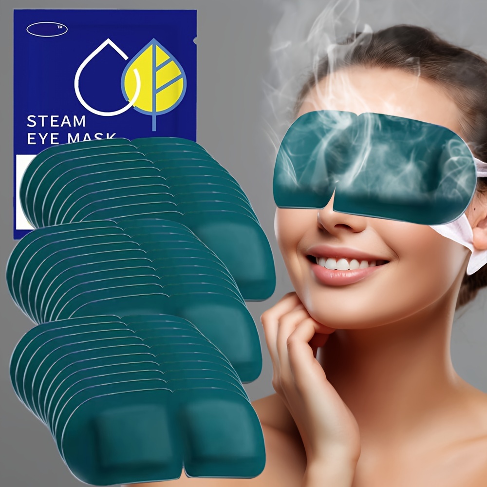 

30pcs Lutein Steam Eye Mask, Hot Compress Eye Patch, Self Heating Eye Mask For Sleeping, Travel Essentials, Disposable Eye Mask