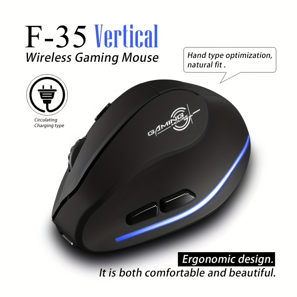 

Vertical Wireless Charging Mouse With 2.4g Vertical 2400dpi And Rgb