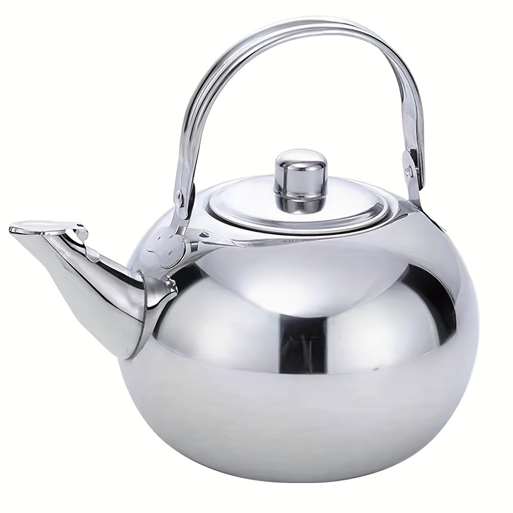 

Stainless Steel Tea Kettle - Elegant Whistling Tea Pot With Infuser, Mirror Finish, Stovetop Compatible