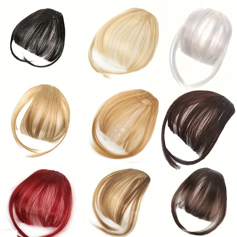 hair accessory featuring sideburns and bangs wig with clip on fringes everyday clip for women with bangs details 0