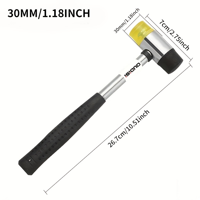 TEMU Install Hammer Rubber Hammer, Removable Insulation Hammer, Floor Tile Tool Wood Fixing Hammer, Install Hammer Hammer Hammer Doors And Windows