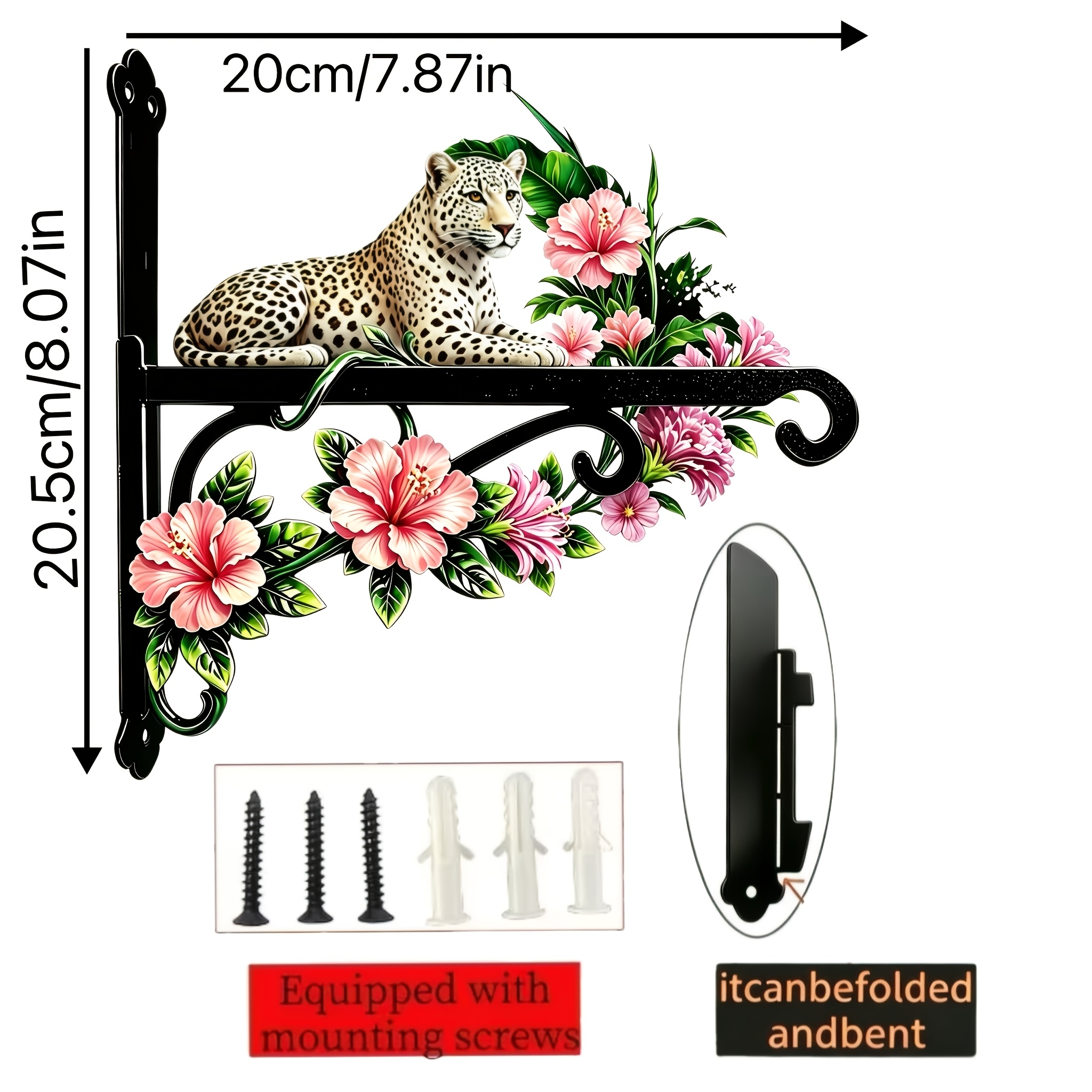 TEMU Double-sided Color-printed 1.0mm Thick Themed Design Wall-mounted Outdoor Hanging Decorative Craft, Featuring Vibrant Colors, Rust-proof And