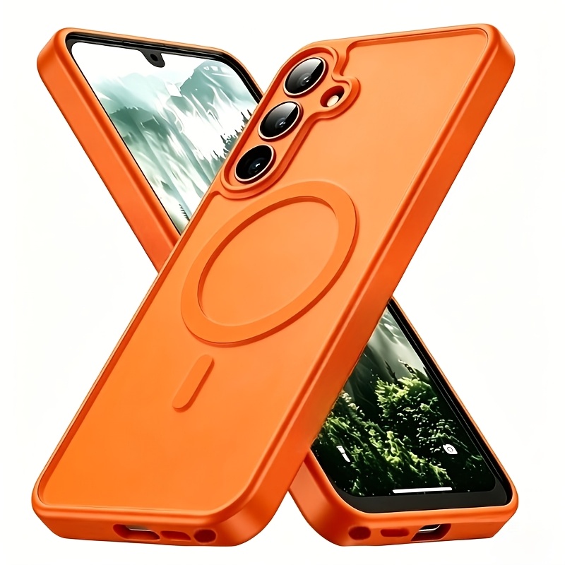 TEMU Phone Case - Case For Magsafe Magnetic Wireless Charging Hard Matte Shockproof Cover For Galaxy S26 Ultra S25ultra S24ultra S23 A57 A37