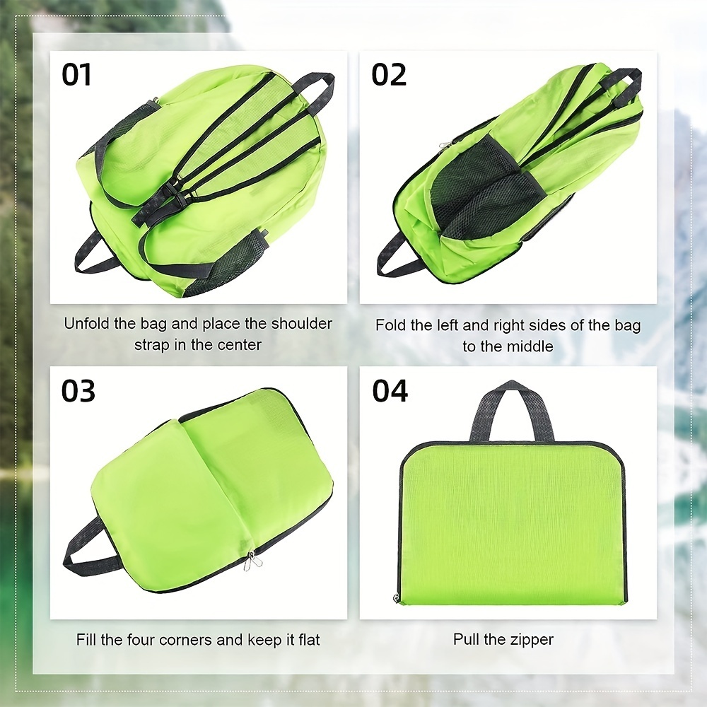 Foldable Backpack and Small Storage Bag Set