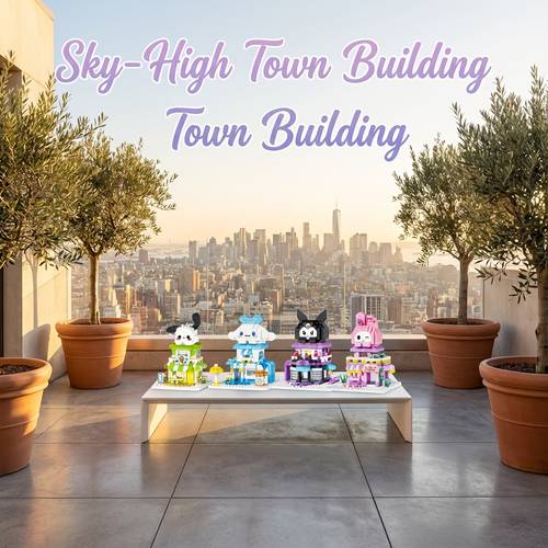 4pcs set of series featuring dog and architectural models made from durable materials are perfect for decorating your home or office desk enhancing crafting skills