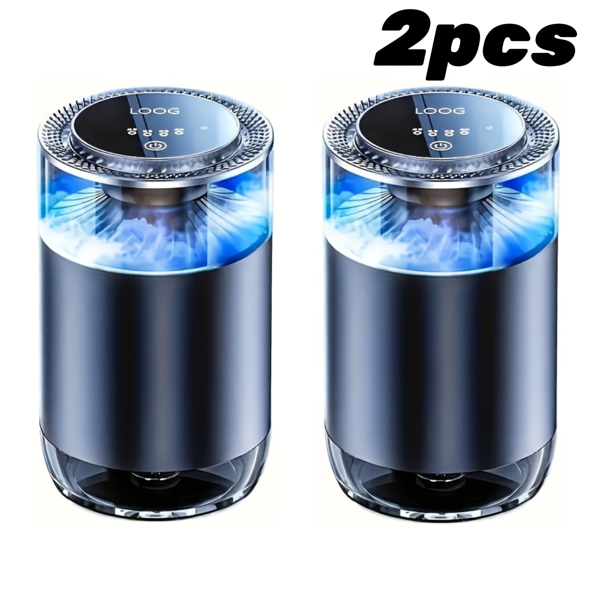 TEMU 2pcs Value Multi Purpose Car Intelligent Nebulizing Aromatherapy Machine | Automatic Environmental Light Switch/ Adjustment | Suitable For