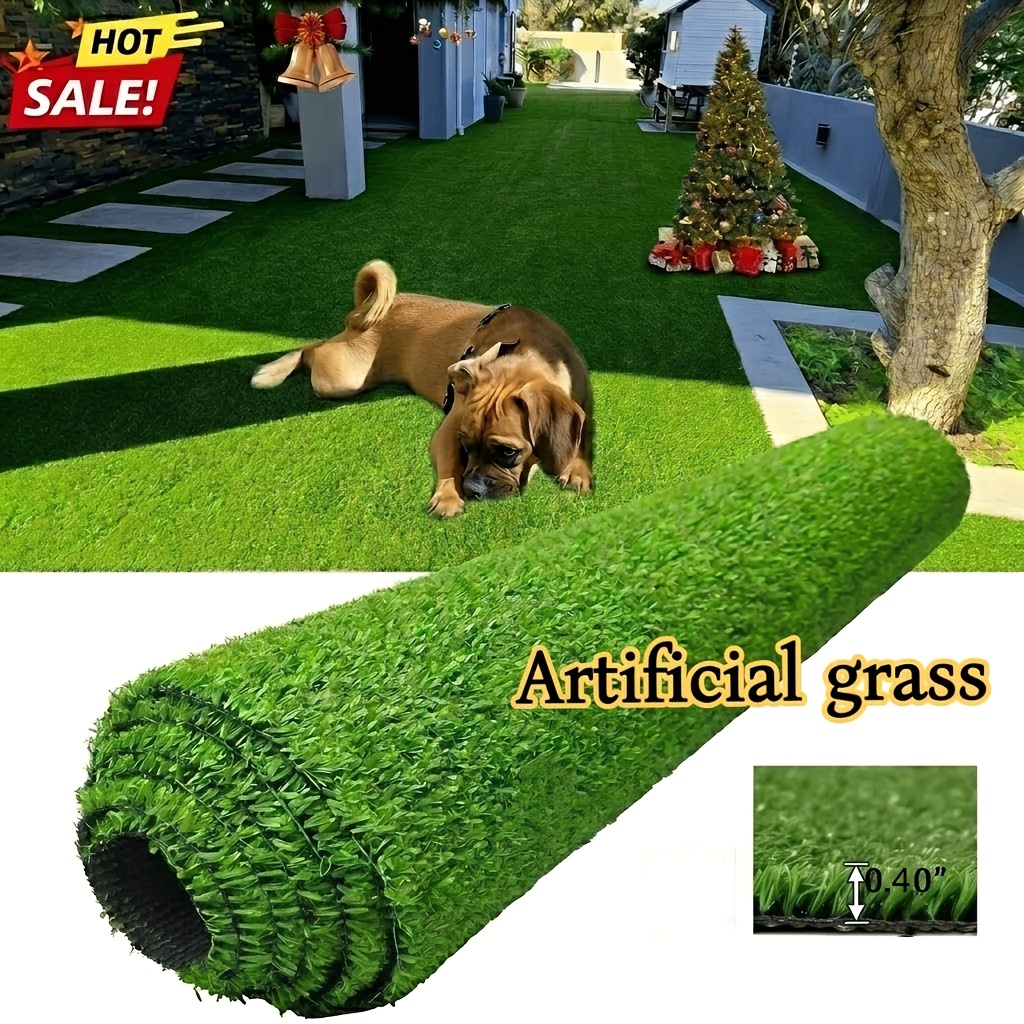 premium realistic soft artificial grass rug durable low maintenance   with drain holes suitable for indoor outdoor use ideal for balcony patio home decor and lawn landscape made of plastic