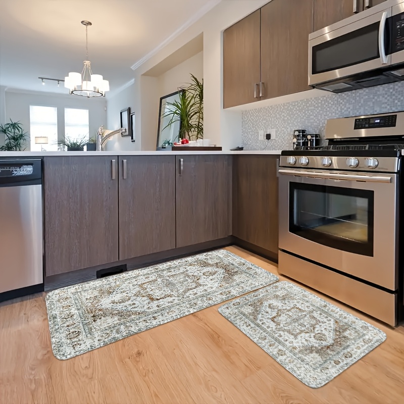 TEMU A Set Of 2/3 Kitchen Mats, Kitchen Decor Small Rugs, Bohemian Carpets, Persian Rugs, Eastern Vintage Medal Carpets, Made Of Plush Material