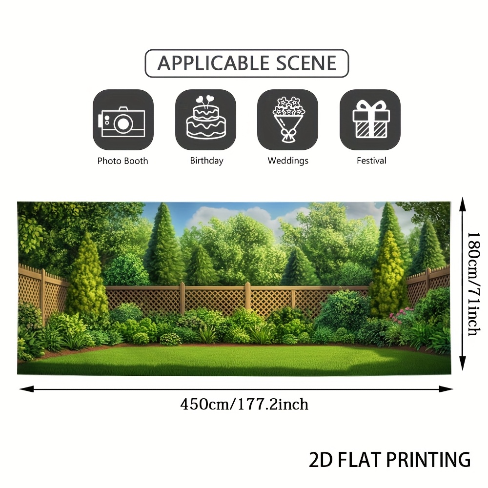 TEMU 1pc Garage Door Decoration - Realistic With Greenery, Cedar Fence - Easy-to-apply Outdoor Privacy Screen For Garage Doors - No Electricity