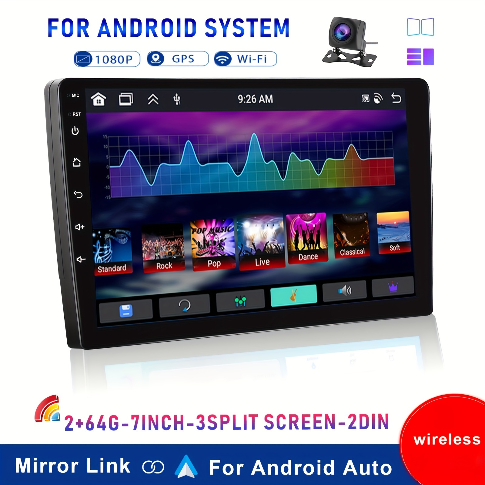 2din Gps Car Radio Android System Android Auto 2.5d Hd Touch - Temu