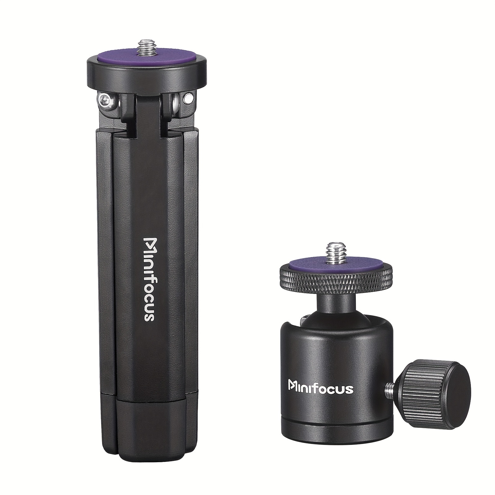 TEMU Compacte Aluminiumlegering Statief met 360° Draaibare Balhoofd & 1/4" Schroef - Ideaal voor GoPro, Smartphones, Webcams & Mini Projectoren -