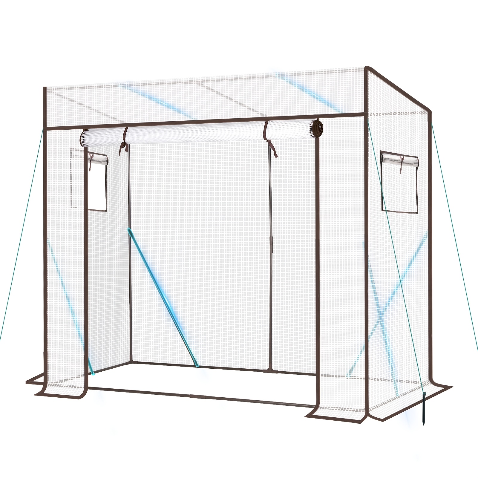 E-shop Stabiles Mini-Gewächshaus mit Aluminiumrahmen, 200x170x77cm (LxBxH), winterfest mit belüfteter PE-Abdeckung, für den von Tomaten & Gemüse auf
